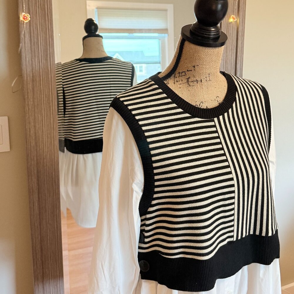 Maeve Striped Sweater Vest – Size L